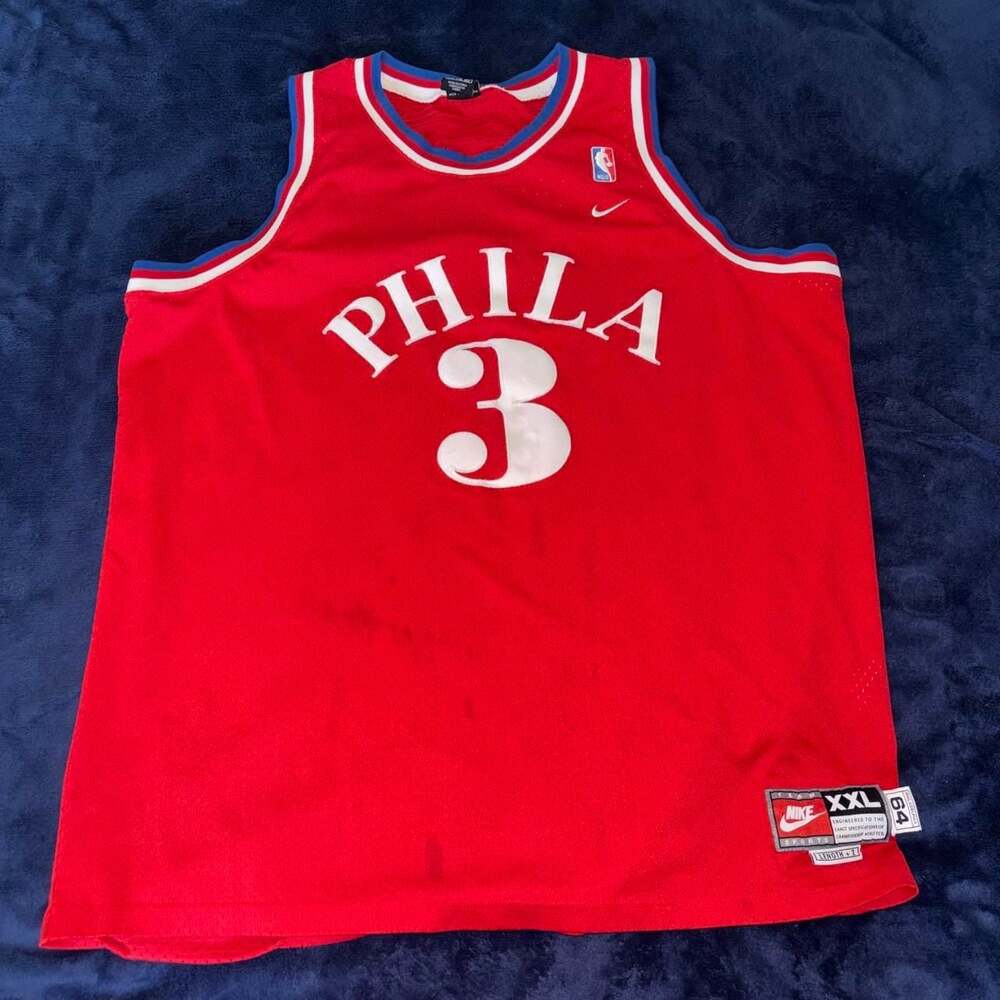Nike Allen Iverson Philadelphia 76ers NBA Jersey Red Size XXL